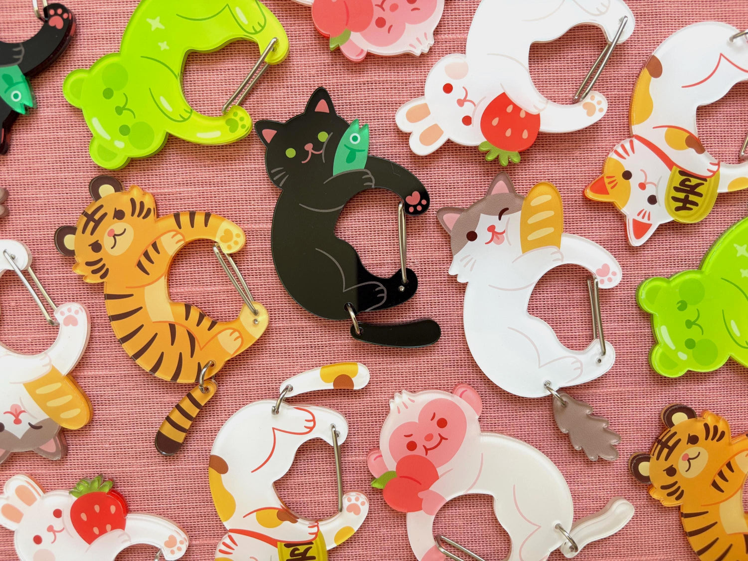 Tiger Acrylic Carabiner | Bag Charm | Keychain Accessory